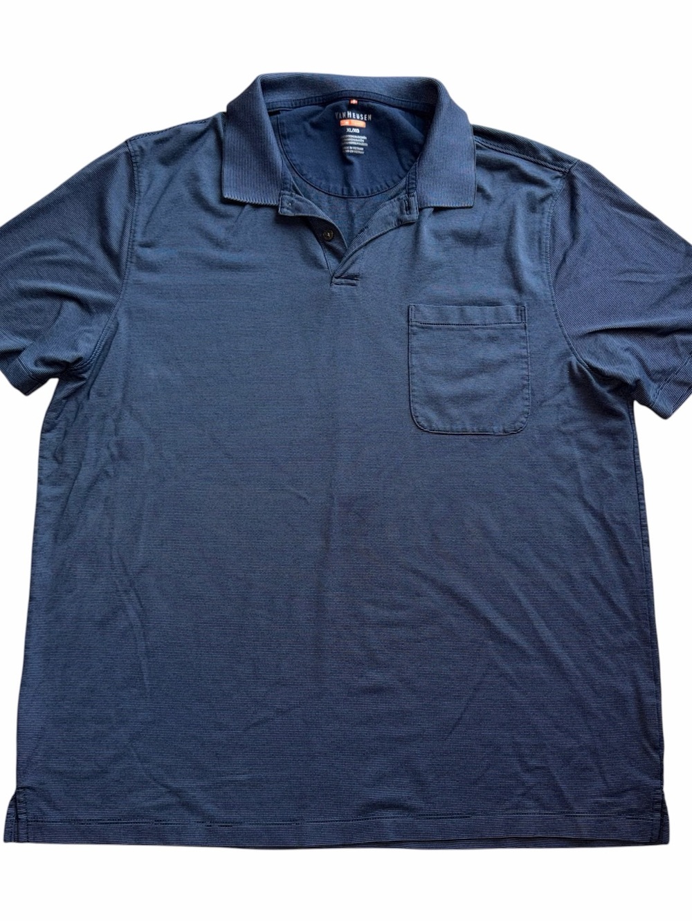 Van Heusen Traveler Men's Short Sleeve Pullover Polo Navy Blue Size XL